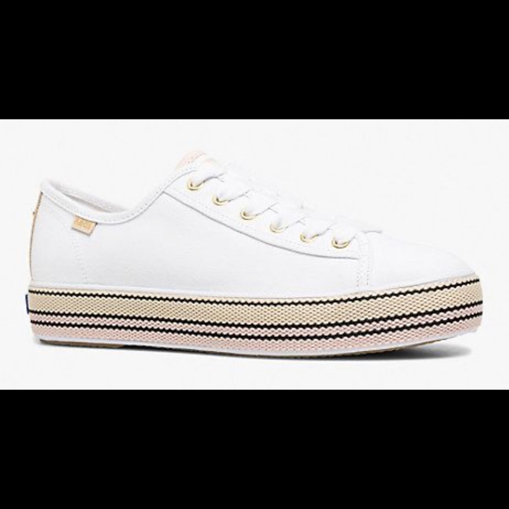 Kate Spade x Keds New York Triple Kick Woven-Stripe Sneakers